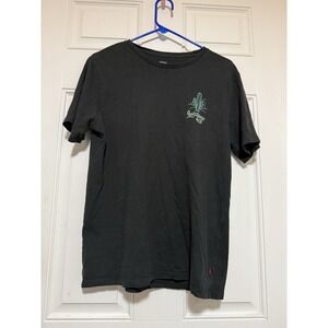 Levi  Strauss Co Black Tee With Cactus Logo Size Medium